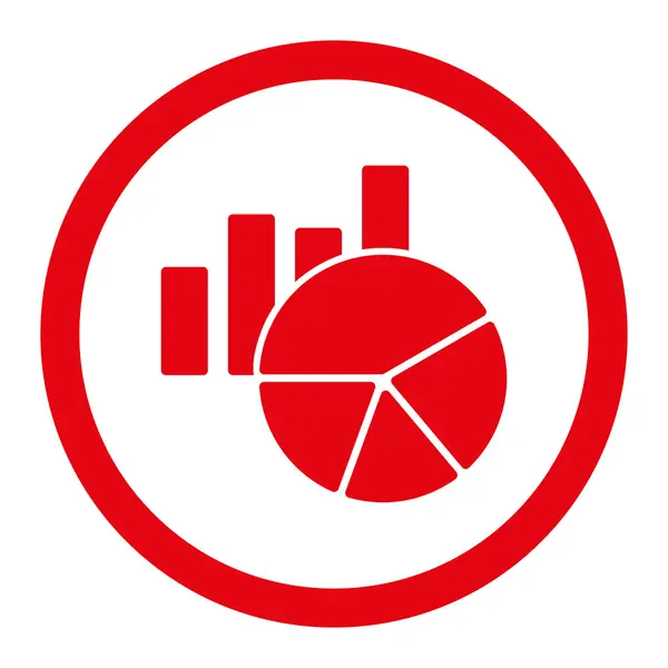 Diagramme gerundetes Vektorsymbol — Stockvektor