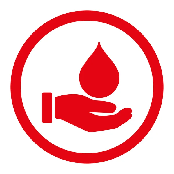 Darovat krev zaoblené vektorové ikony — Stockový vektor