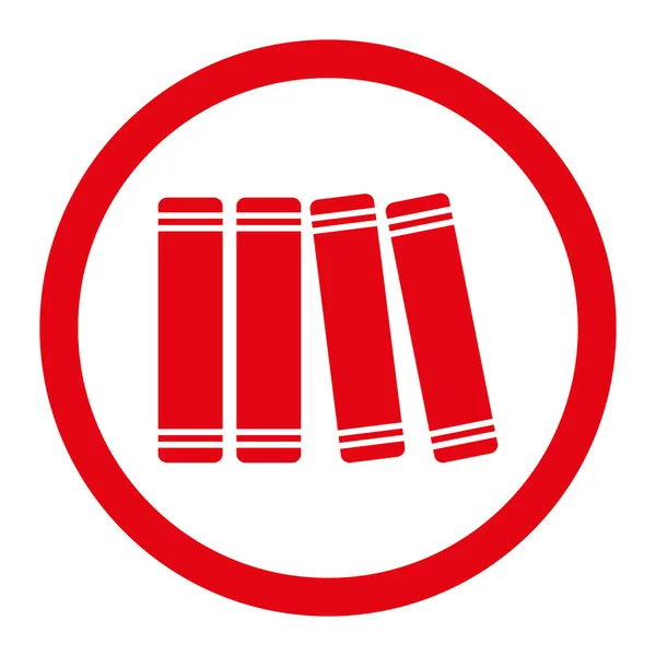 Bibliothèque Livres arrondi vectoriel Icône — Image vectorielle