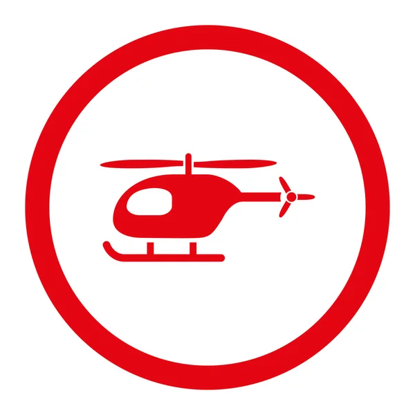 Helikopter afgeronde Vector Icon — Stockvector