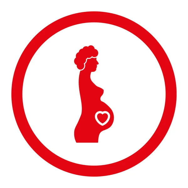 Gravid kvinna rundade vektor Icon — Stock vektor