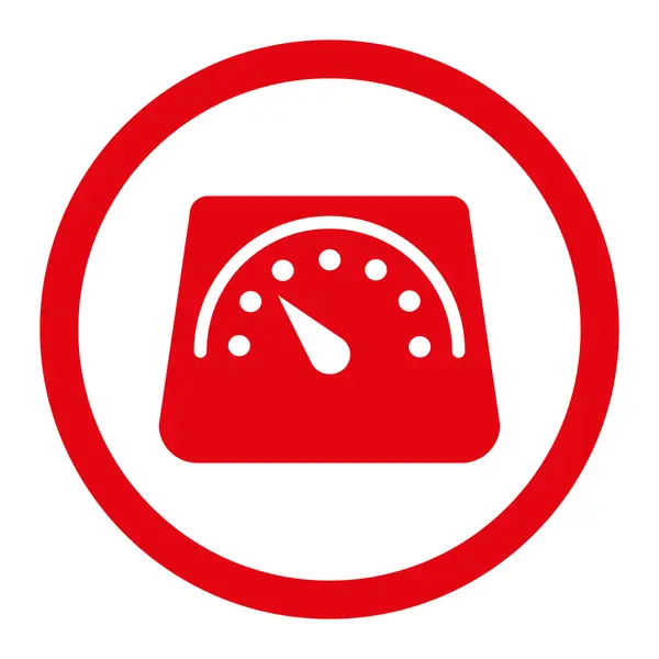 Gewicht Meter afgeronde Vector Icon — Stockvector