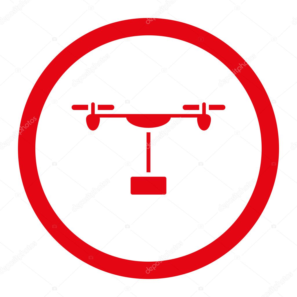 Drone Shipment Rounded Vector Icon