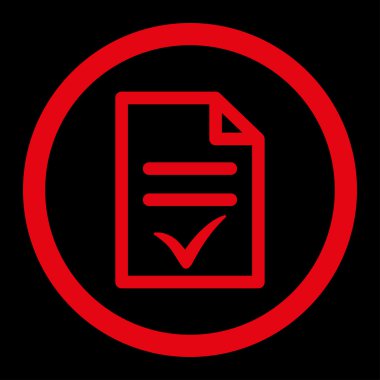 Geçerli belge yuvarlak Raster simgesi