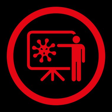 Virüs rapor Raster simgesi yuvarlak