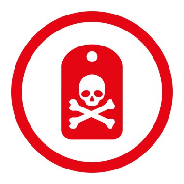 Ölüm etiket yuvarlak Raster simgesi