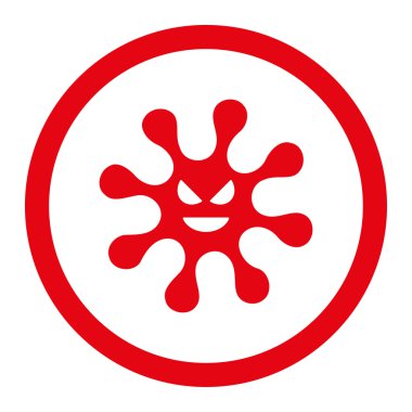 Kötü bakteri yuvarlak Raster simgesi