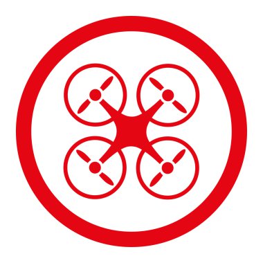 Quadcopter yuvarlak Raster simgesi