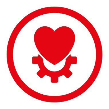 Mekanik Kalp yuvarlak Raster simgesi