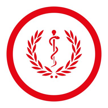 Sağlığa bakım amblemi Raster simgesi yuvarlak