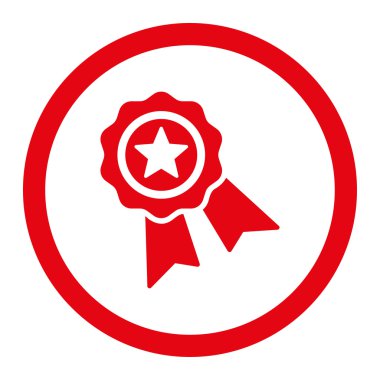 Kalite mühür Raster simgesi yuvarlak