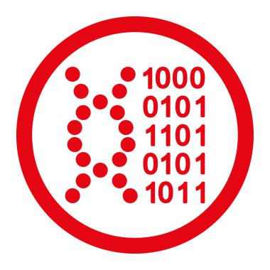 DNA kodu yuvarlak Raster simgesini