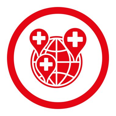 Raster simgesi genel klinik şirket yuvarlak