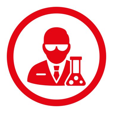 Bilim adamı yuvarlak Raster simgesi