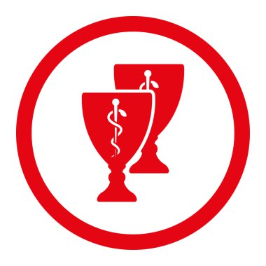 Tıbbi bardak yuvarlak Raster simgesi