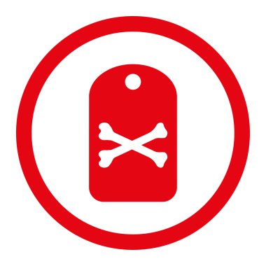 Ölüm etiketi yuvarlak Raster simgesi