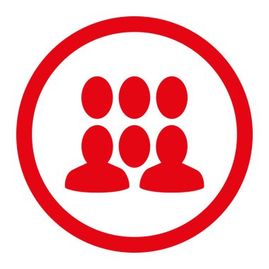 Kalabalık yuvarlak Raster simgesi