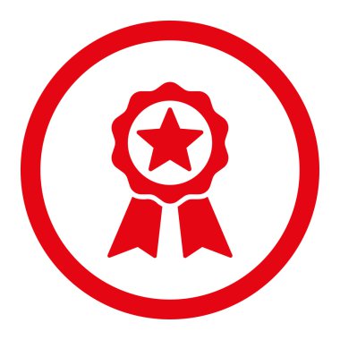 Raster simgesi sertifikası mührüne yuvarlak