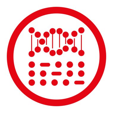 Genetik kod yuvarlak Raster simgesi