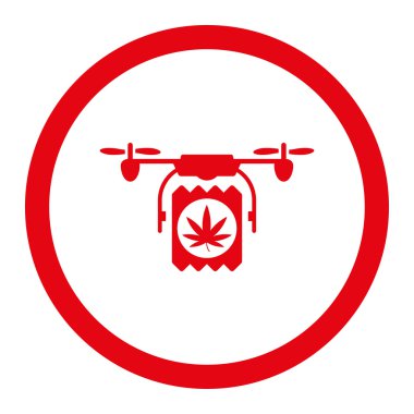 Uyuşturucu uçağı teslim yuvarlak Raster simgesi