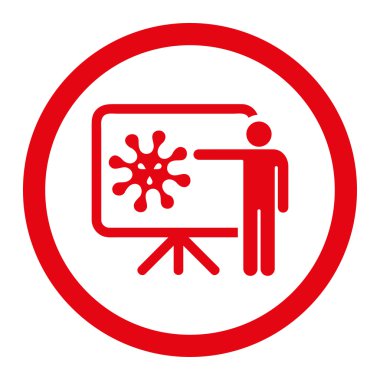 Virüs rapor Raster simgesi yuvarlak