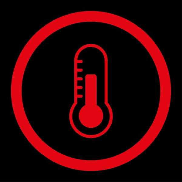 Ícone de montanha arredondado de temperatura — Fotografia de Stock