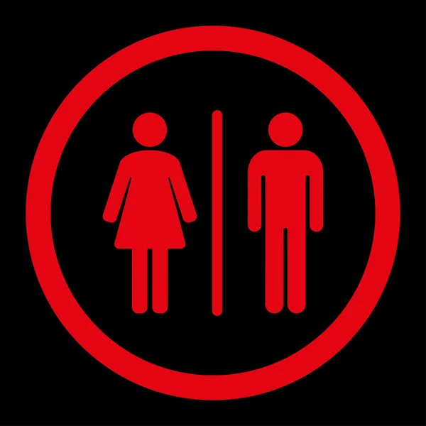 Toiletten afgeronde Raster pictogram — Stockfoto