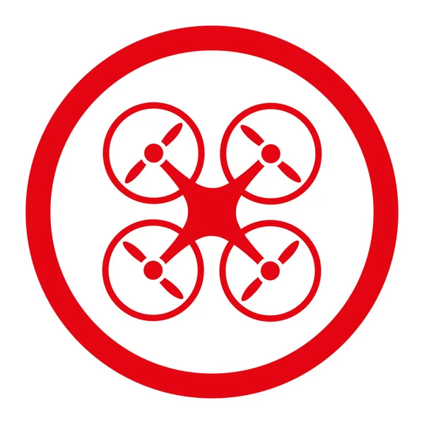 Quadcopter zaoblené rastrové ikona — Stock fotografie
