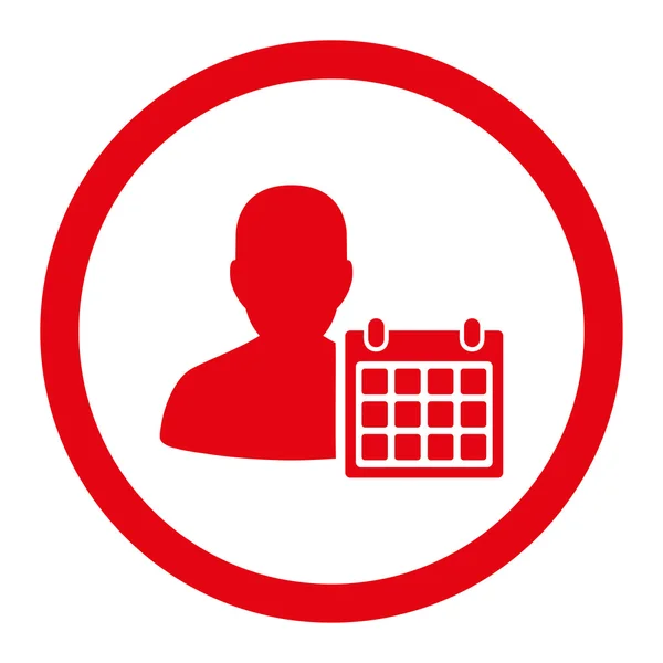 Patient Calendar Rounded Raster Icon — Stock Photo, Image