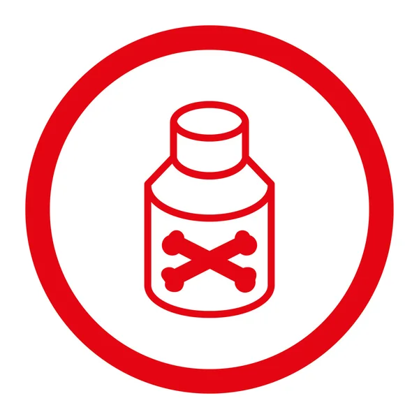 Poison láhev zaoblené rastrové ikonu — Stock fotografie