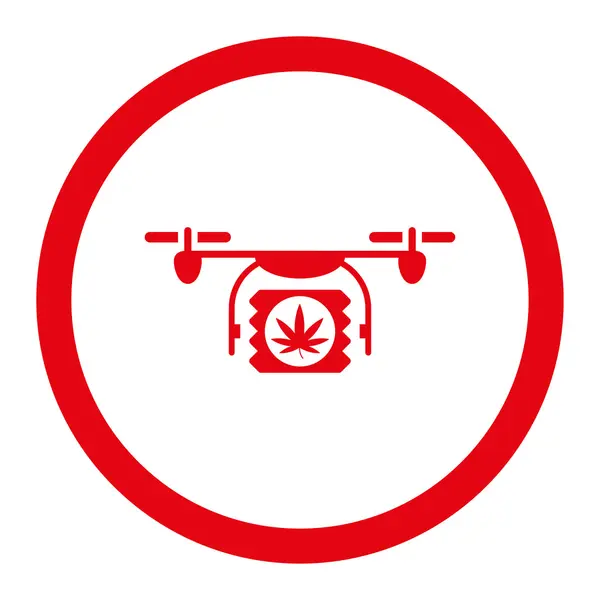 Drugs Drone pictogram afgeronde Raster zending — Stockfoto