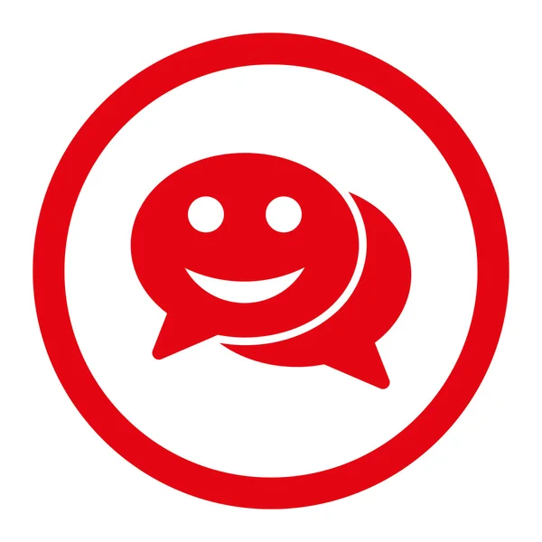 Happy Chat Rounded Raster Icon