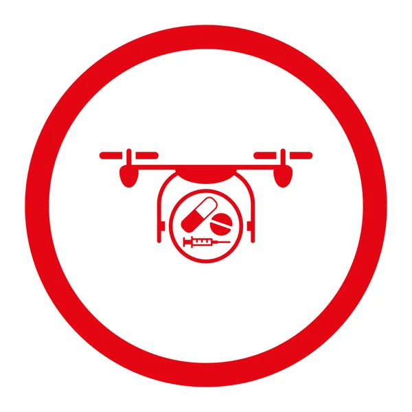 Medicação Quadcopter Rounded Raster Icon — Fotografia de Stock