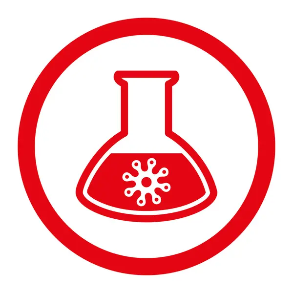 Virus Analysis Rounded Raster Icon — Stock Photo, Image