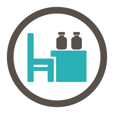 Eczacı tablo yuvarlak Raster simgesi