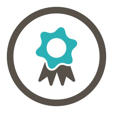 Ödülü mühür yuvarlak Raster simgesi