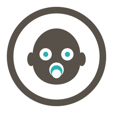 Bebek kafa yuvarlak Raster simgesi