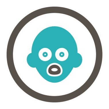 Bebek kafa yuvarlak Raster simgesi