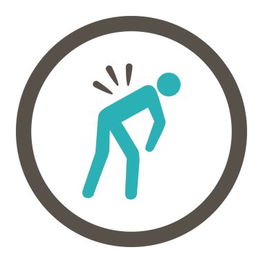 Sırt ağrısı yuvarlak Raster simgesi