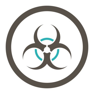 Biyolojik tehlike yuvarlak Raster simgesi