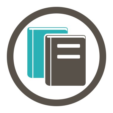 Kitaplar yuvarlak Raster simgesi