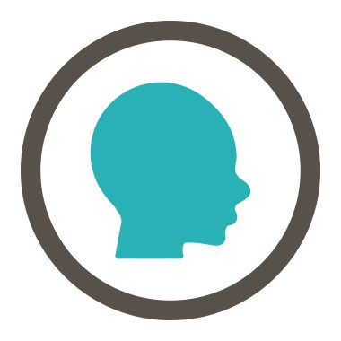 Raster simge çocuk kafa yuvarlak