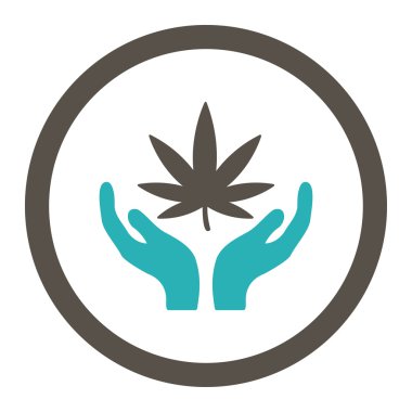 Esrar bakım yuvarlak Raster simgesi