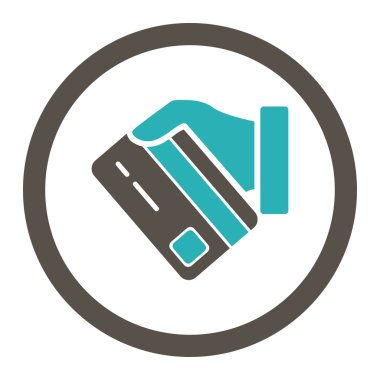 Kartı ödeme yuvarlak Raster simgesi