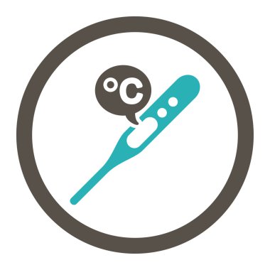 Celsius sıcaklık yuvarlak Raster simgesi