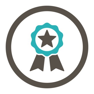 Raster simgesi sertifikası mührüne yuvarlak