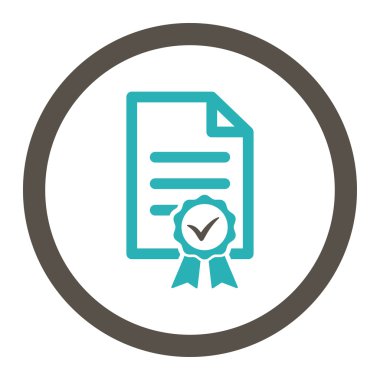 Sertifikalı yuvarlak Raster simgesi