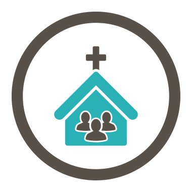 Kilise yuvarlak Raster simgesi