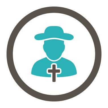 Rahip yuvarlak Raster simgesi