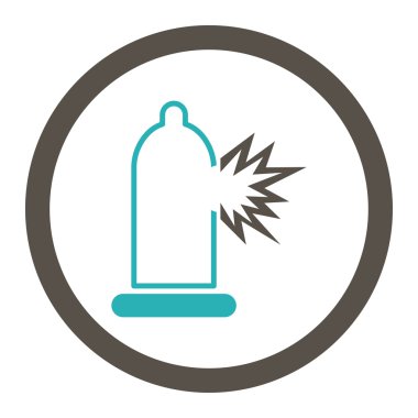 Prezervatif hasar yuvarlak Raster simgesi